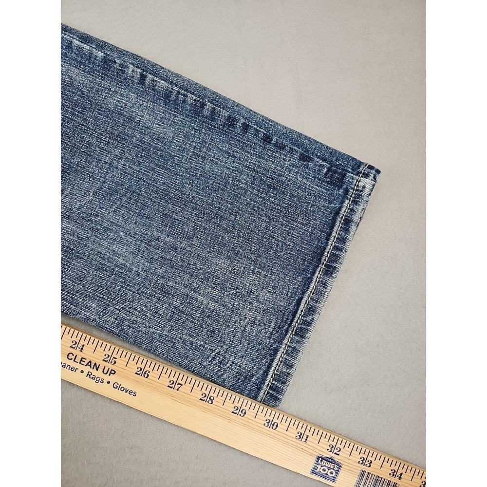 Axe & Crown Jeans Mens 33x30 Relaxed Straight Whiskered Embroidered Heavy Stitch - Picture 7 of 7